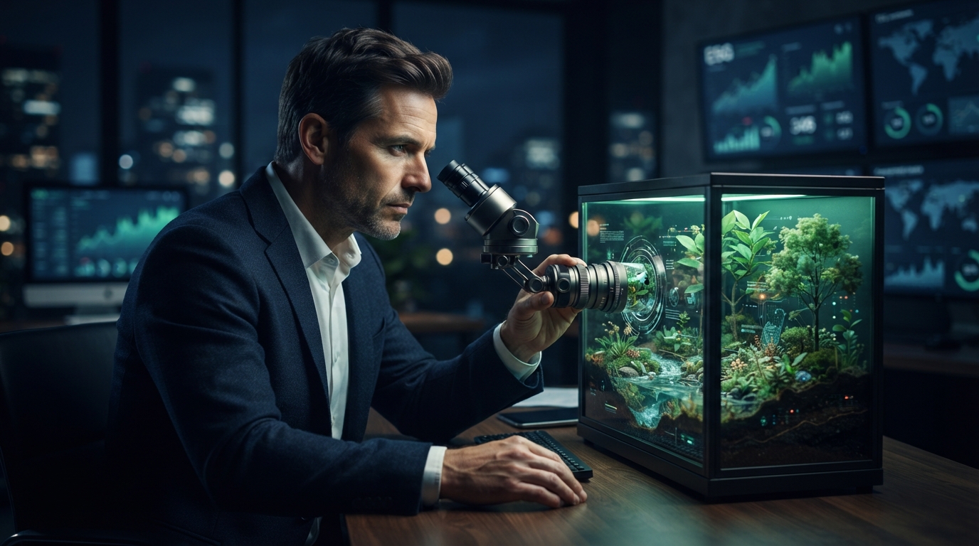 Editorial illustration for Choosing Your Lens: Natural Capital Accounting vs. Ecosystem Service Valuation for ESG Investors